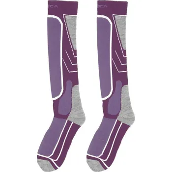 Dámské ponožky Nevica Meribel 2 Pack Ski Sock Womens Purple Ladies 4-8