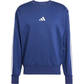 Pánský svetr adidas Essentials 3-Stripes Fleece Sweatshirt Mens Navy/White 3XL
