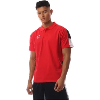 Pánské tričko Sondico Venata Performance Polo Shirt Red/White/Blk 2XL
