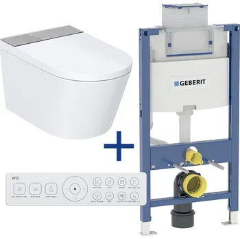 WC sada WATERGATE ADAPTA Basic sprchovací toaleta + GEBERIT DUOFIX předstěnový modul WG-AB100_111.030.00.2