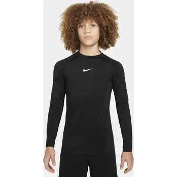 Nike Pro Big Kids' (Boys') Dri-FIT Long-Sleeve Top Black 7-8 let