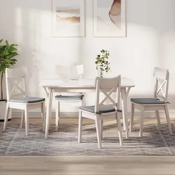 Polštáře na sedadla 4 pcs Oblačno šedá 40 x 40 x 3 cm textil