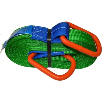 Upínací popruh Textilní upínací pás 2 t, 60 mm / 3 m s oky (IT-40320) (Zdvihací textilní upínací pás ze 100% polyesteru PES dvojvrstvý, s ocelovými oky na obou koncích s nosností 2.000 kg, široký 60 mm a dlouhý 3 m, k zavěšení a ukotvení břemen.)