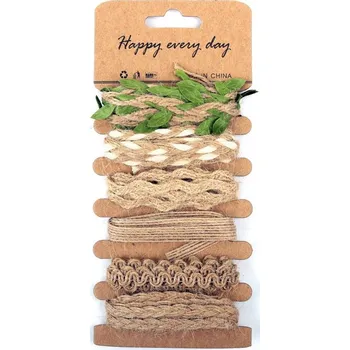 Stuha Jutová dekorační stuha 6 mix 0854