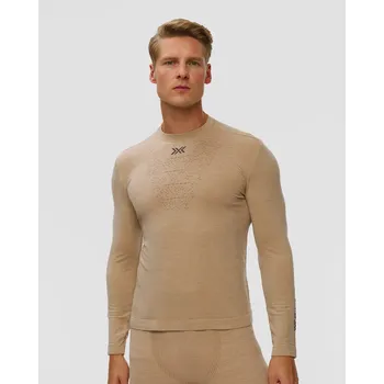 Pánské tričko Pánské Termotričko X-bionic Mightywool Shirt Ls V Béžové Barvě Vtw106w25m-m100