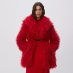 Reserved - Kabát z napodobeniny kožešiny - červená - 140HI-33X - 140HI-33X-S