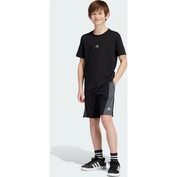 Pánské kraťasy ADIDAS Dětské kraťasy Training AEROREADY Heather 7 LET ČERNÁ|ŠEDÁ