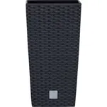 PROSPERPLAST Prosperplast Květináč RATO SQUARE + vklad antracit 24cm