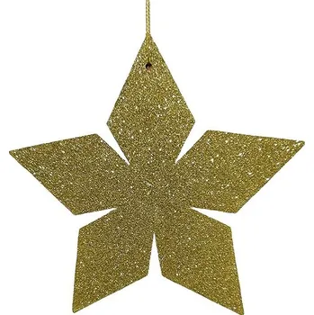 Vánoční dekorace DECOLED Zlatá hvězda, 2D, 80 cm