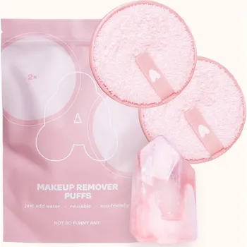 Odličovač PUFFS + ROSE QUARTZ CRYSTAL SOAP