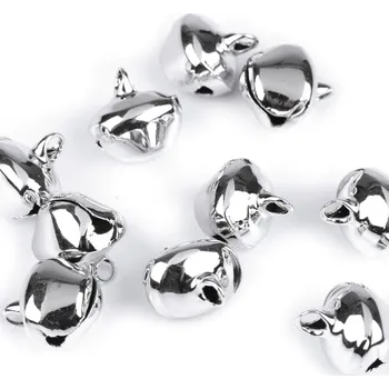 Vánoční dekorace Pro Háčkování Rolničky 13x16 mm 10 ks stříbrná