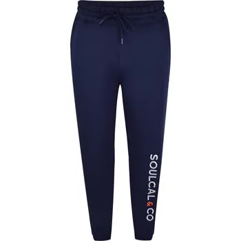 SoulCal Soul Logo Closed Hem Fleece Joggers Navy M