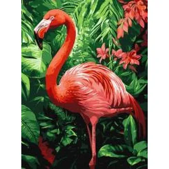 Set školních potřeb Malowanie po numerach - Flamingi w tropikach