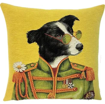 Povlečení Home of Christmas Gobelínový povlak 45 × 45 cm, Pes v brýlích