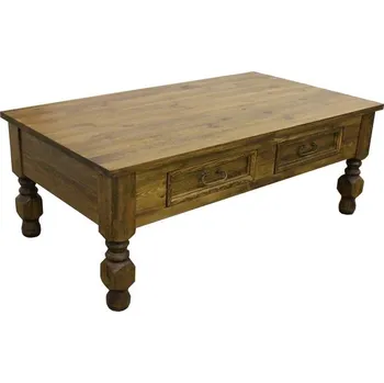 Šatní skříň Konferenční stolek Mexicana CEN06 Barevné provedení: vosk - bezbarvý, Provedení: Nohy hranaté