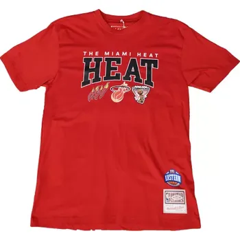 Pánské tričko Mitchell & Ness Miami Heat HWC Champ Stack Tee Velikost oblečení: XL