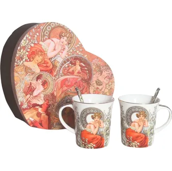 Home Elements Hrnky se lžičkami 400 ml, Mucha světlý ARÔME HOME