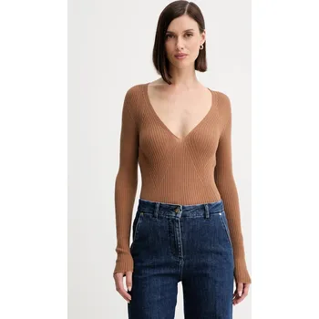 Dámský svetr Vlněný svetr Twinset 252TT3110 hnědá 82X, vel. M