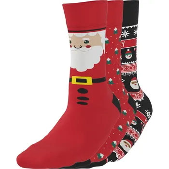 Pánské ponožky esmara® Pánské vánoční ponožky, 3 páry (černá/červená, 39-42)