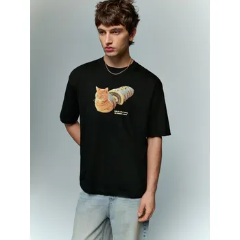 Pánská móda Tričko s potiskem - XXL - House - černá - 030HF-99X