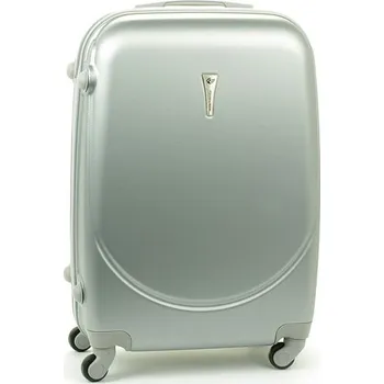 Střední skořepinový cestovní kufr na kolečkách 60 l Suitcase 606 stříbrná