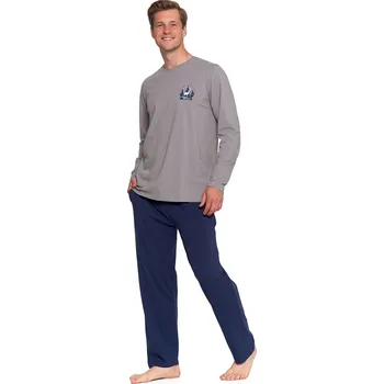 Pánské pyžamo Pánské pyžamo Moraj PDM4600-013 Barva: Šedá, Velikost: 2XL
