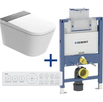 WC sada WATERGATE ADAPTA Basic CUBE sprchovací toaleta + GEBERIT DUOFIX předstěnový modul WG-AB150_111.003.00.2