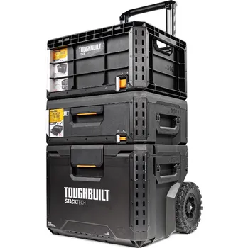TOUGHBUILT StackTech® Sada pojízdných boxů na nářadí TB-A4S3-B-70R