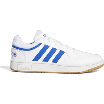 Pánská móda adidas Hoops 3.0 Mens Trainers White/Blue/Gum 7 (40.7)