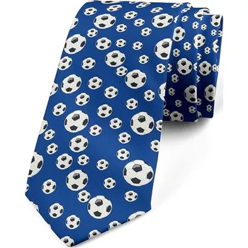 Kravata Pánská kravata Fotbalové Míče Modrá