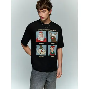 Vánoční tričko - M - House - černá - 200IT-99X