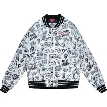 Dámská casual bunda WMNS Mitchell & Ness Los Angeles Lakers Doodle Satin Jacket Velikost oblečení: L