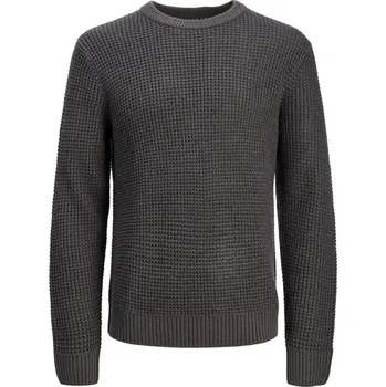 Pánský svetr Jack and Jones Global Crew Knitted Jumper Mens Asphalt S