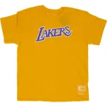 mitchell & ness lakers worn logo wordmark tee Velikost oblečení: M