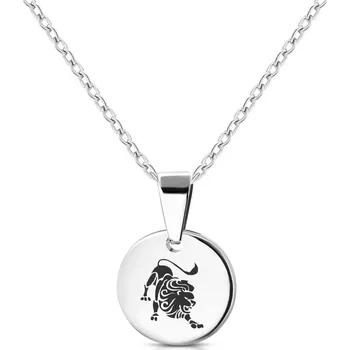 Přívěsek Šperky4U Personalizovaný ocelový náhrdelník znamení horoskopu LEV - RT2000-06