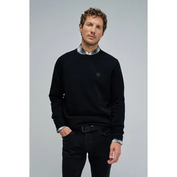 Pánská mikina Salsa Pánská mikina FRENCH TERRY SWEATSHIRT WITH LOGO PATCH Barva: černá, Velikost: XXL