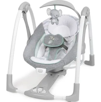 Dětská houpačka INGENUITY houpačka konvertibilní s adaptérem vibrující s melodií Swell™ 2v1, 0m+ do 9 kg