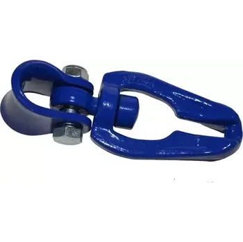 Sekera Otočný kluzný třmen G100 10, modrý (IT-302841) (Otočný oboustranný kluzný třmen (žabka) vhodný pro hranaté řetězy 10 mm. Snadná montáž na lano lesnického navijáku. Max. tažná síla 8.500 kg.)