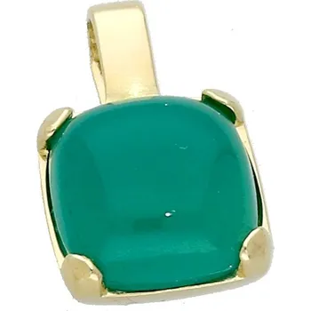 Přívěsek Goldstore Zlatý čtvercový přívěsek chryzopras Váha: 1.08 g