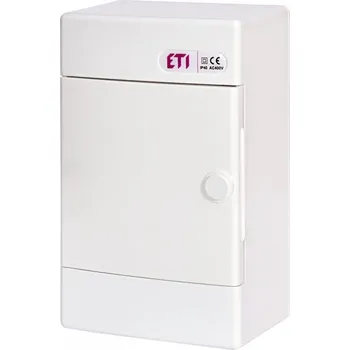 Rozvaděč Nástěnná rozvodnice ETI s bílými dvířky ECT4PO, počet modulů: 4 (1x4) 001100141