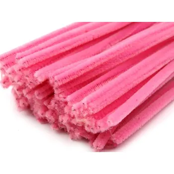 Hobby drát Chlupatý drátek Ø6 mm - délka cca 30 cm - světle růžový