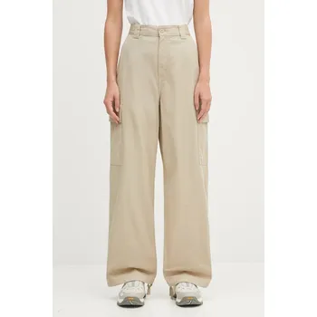 Dámské oblečení Bavlněné kalhoty Carhartt WIP W' Kingston, 28, béžová, 80X