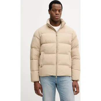 Péřová bunda Tommy Hilfiger béžová barva, zimní, MW0MW40615 12X, vel. M