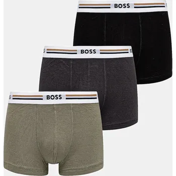 Pánské spodní prádlo Boxerky BOSS Trunk 3P Revive 3-pack 50492200 černá 99H, vel. XL