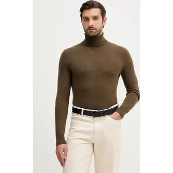 Dámský svetr Svetr z vlněné směsi Sisley 102HS2177 zelená 87C, vel. S