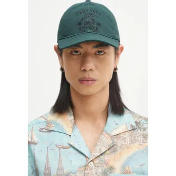 Módní doplněk Bavlněná baseballová čepice Carhartt WIP Cabinetry Cap, ONE SIZE, zelená, 79X