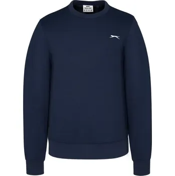 Pánský svetr Slazenger Fleece Crew Sweater Mens Navy L
