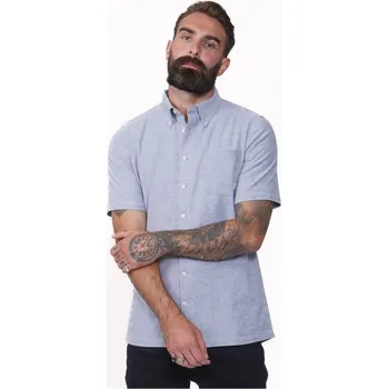 Pánská košile Firetrap Short Sleeve Shirt Mens Blue XL