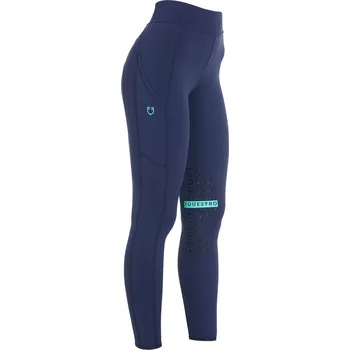Dámské legíny EQUESTRO Legíny jezdecké Kao Light Equestro, s gripem na kolenou, dámské, navy/emerald S