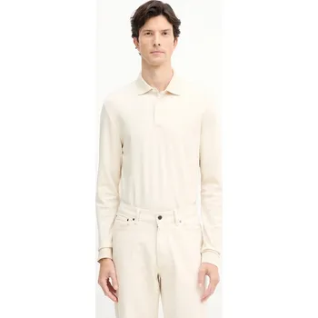 Bavlněné tričko s dlouhým rukávem BOSS Pado 30 50468392 béžová 01B, vel. XL